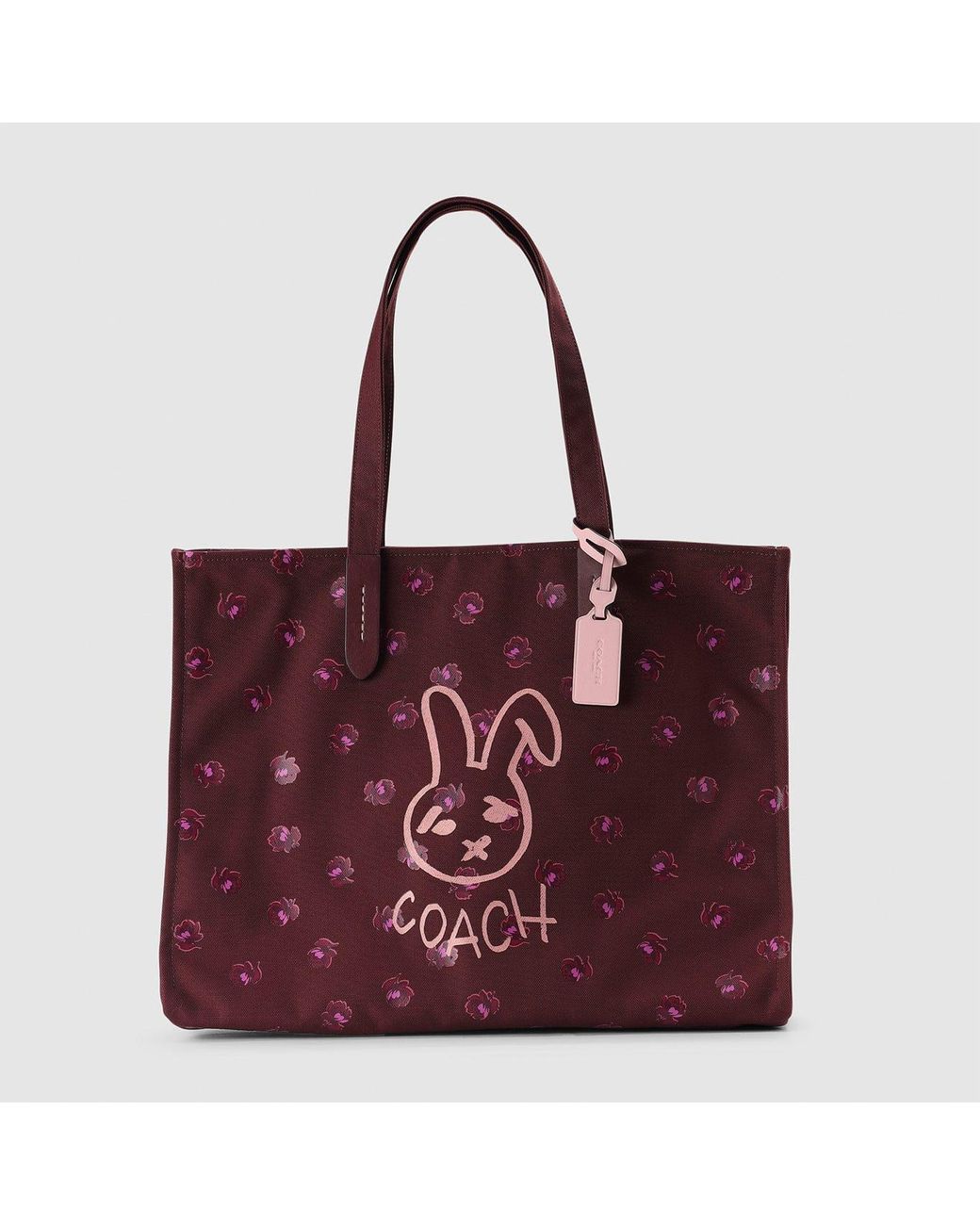 COACH Bunny Tote Bag in Red | Lyst
