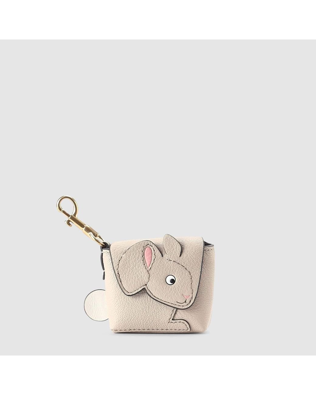 Anya Hindmarch Earphones Pouch Rabbit Charm in Natural Lyst