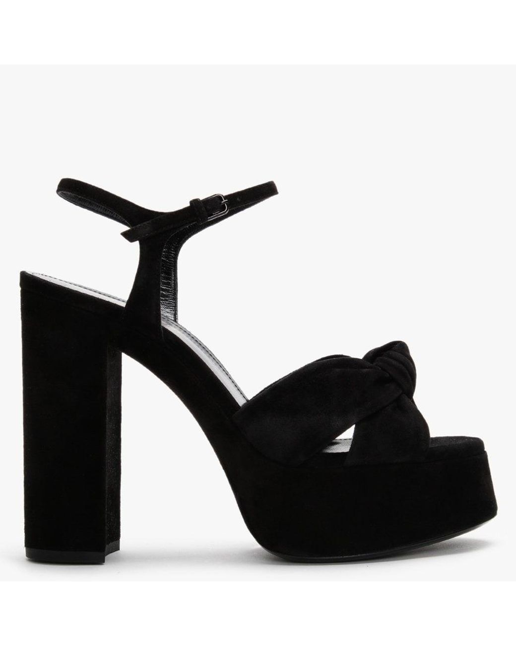 saint laurent bianca suede platform sandals