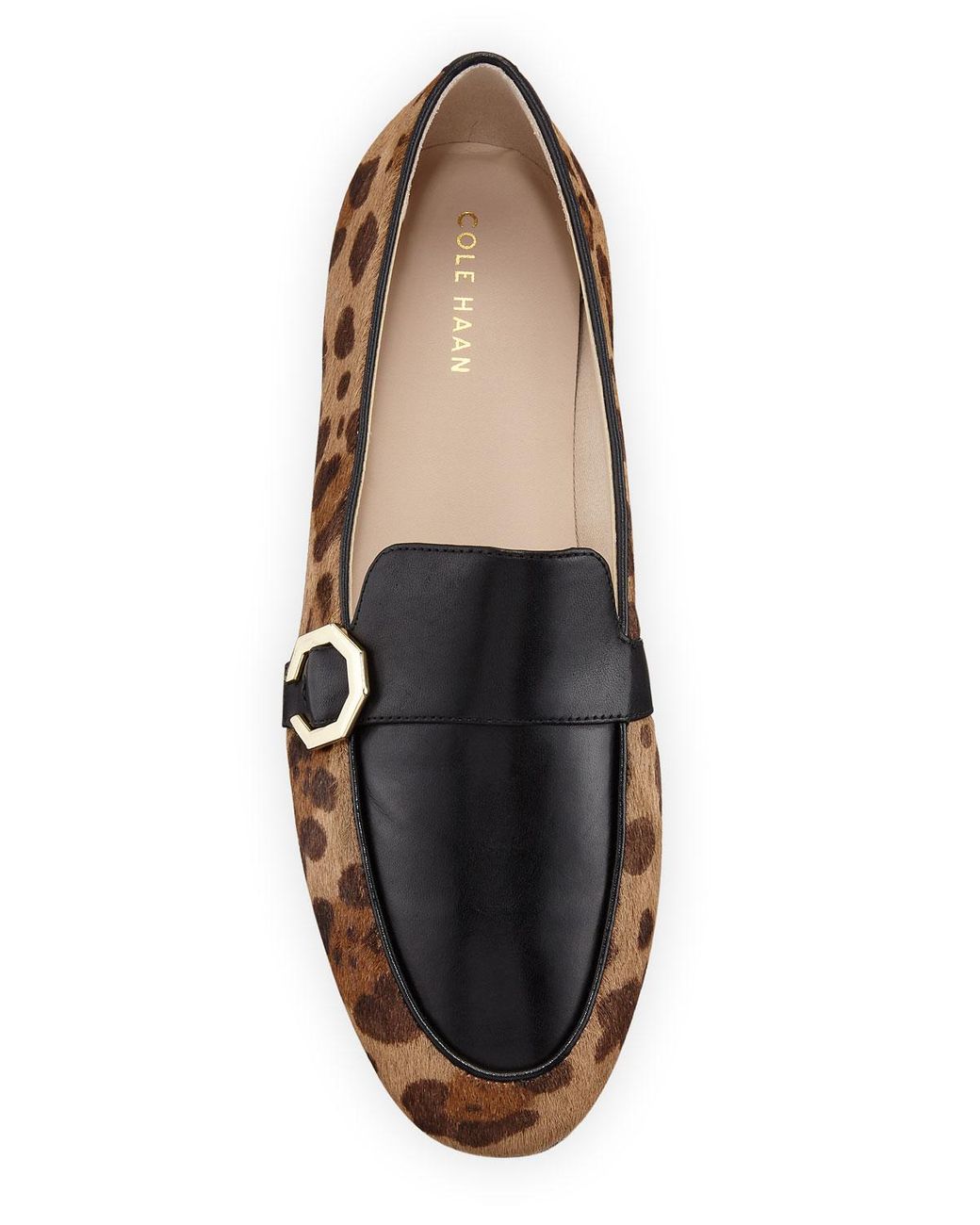 cole haan leopard loafers