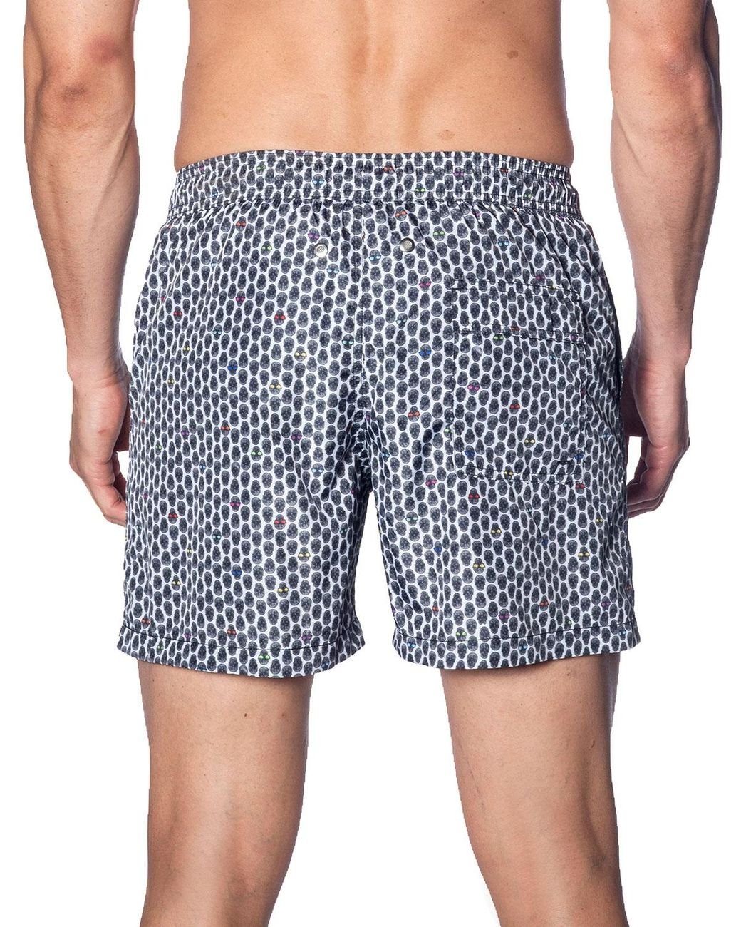 Alangbudu Camouflage Swimsuit Slim Fit Swim Trunks Elastic Waist Drawstring Pocket Beach Board Short Athletic Durable