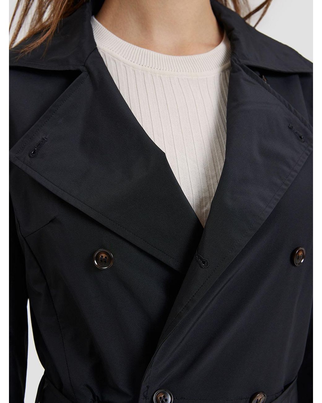 black button up coat