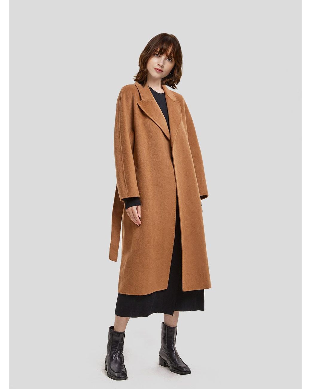caramel long coat