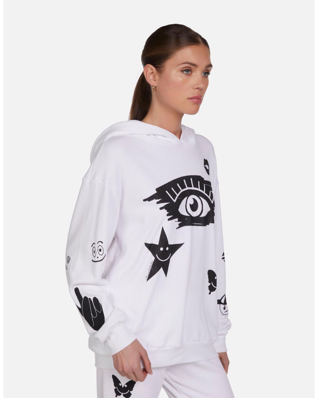 Lauren Moshi White Harmony Scribble Eye Elements