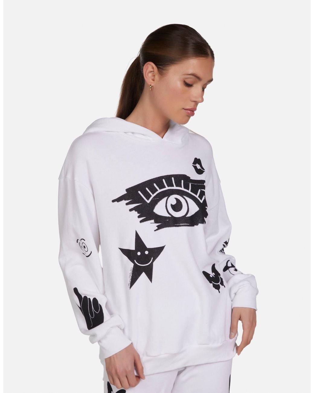 Lauren Moshi White Harmony Scribble Eye Elements