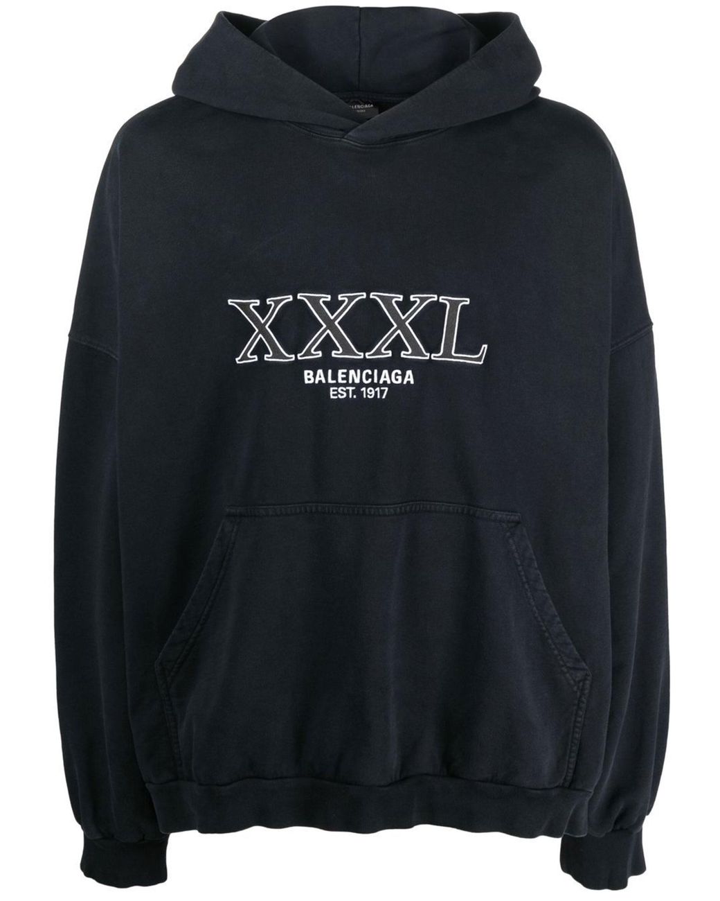 Balenciaga Large Fit Xxxl Hoodie in Black for Men | Lyst