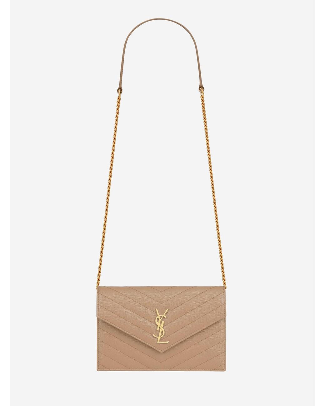 Saint Laurent White Envelope Pouch Dark