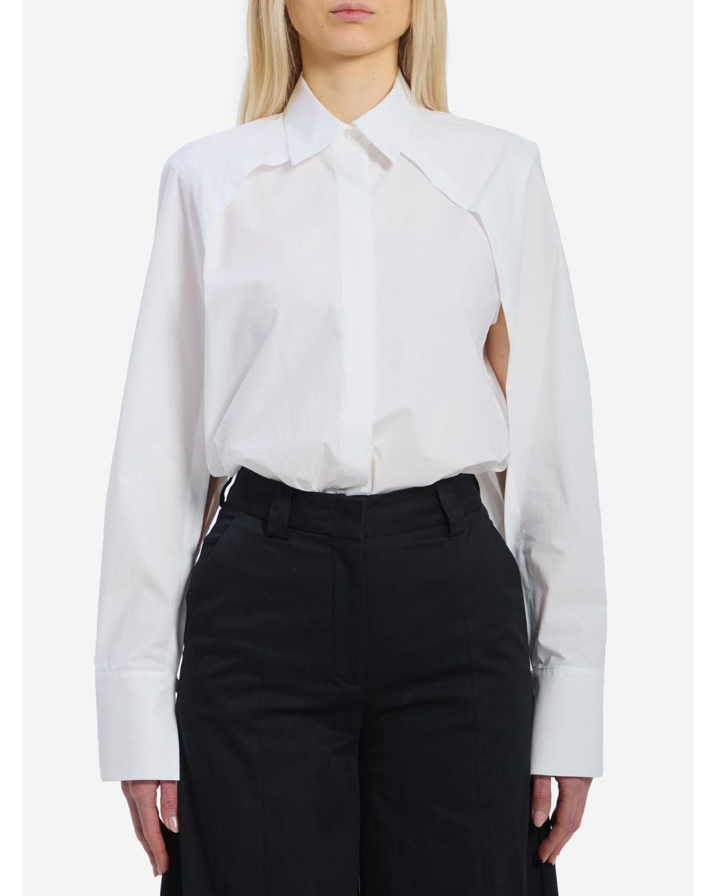 FEDERICA TOSI White Open Sleeve Shirt