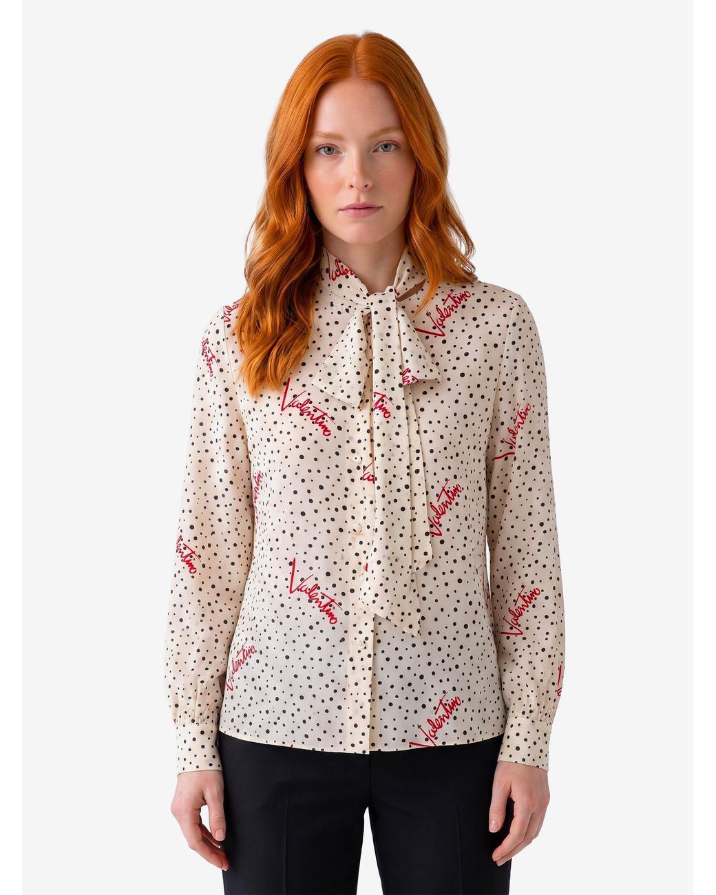 Valentino Garavani Natural Silk Pludsepois Bubble Shirt