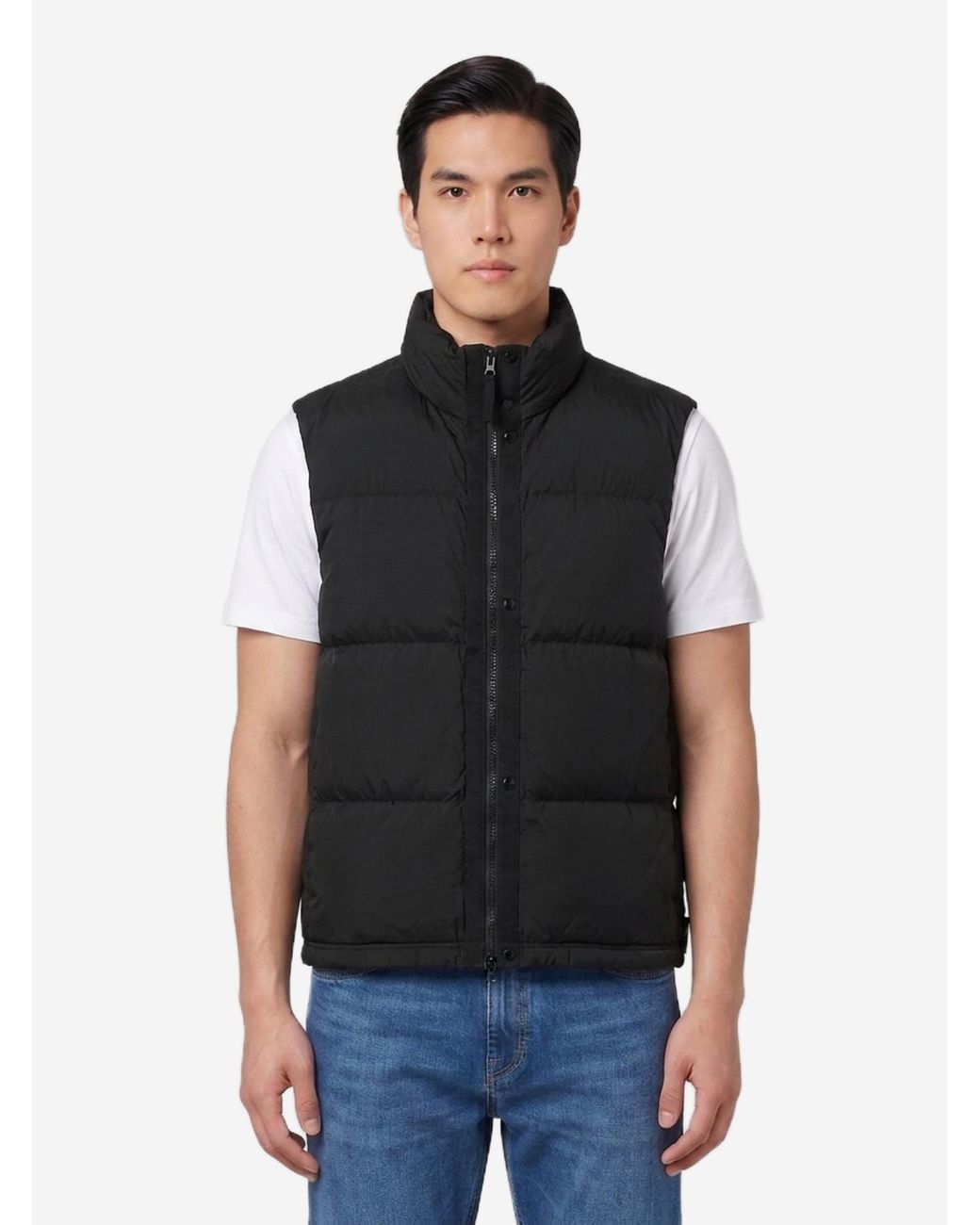 Stone Island Black Quilted Nylon Vest for men
