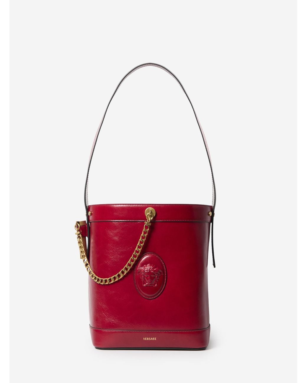 Versace Red Medusa Bucket Bag