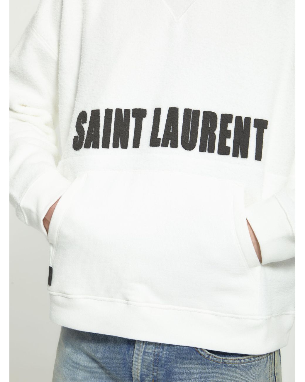 SAINT LAURENT◆直営/正規店◆AGAFAY ロゴ フーディ◆ホワイト Saint Laurent Agafay Print Hoodie in White for Men | Lyst