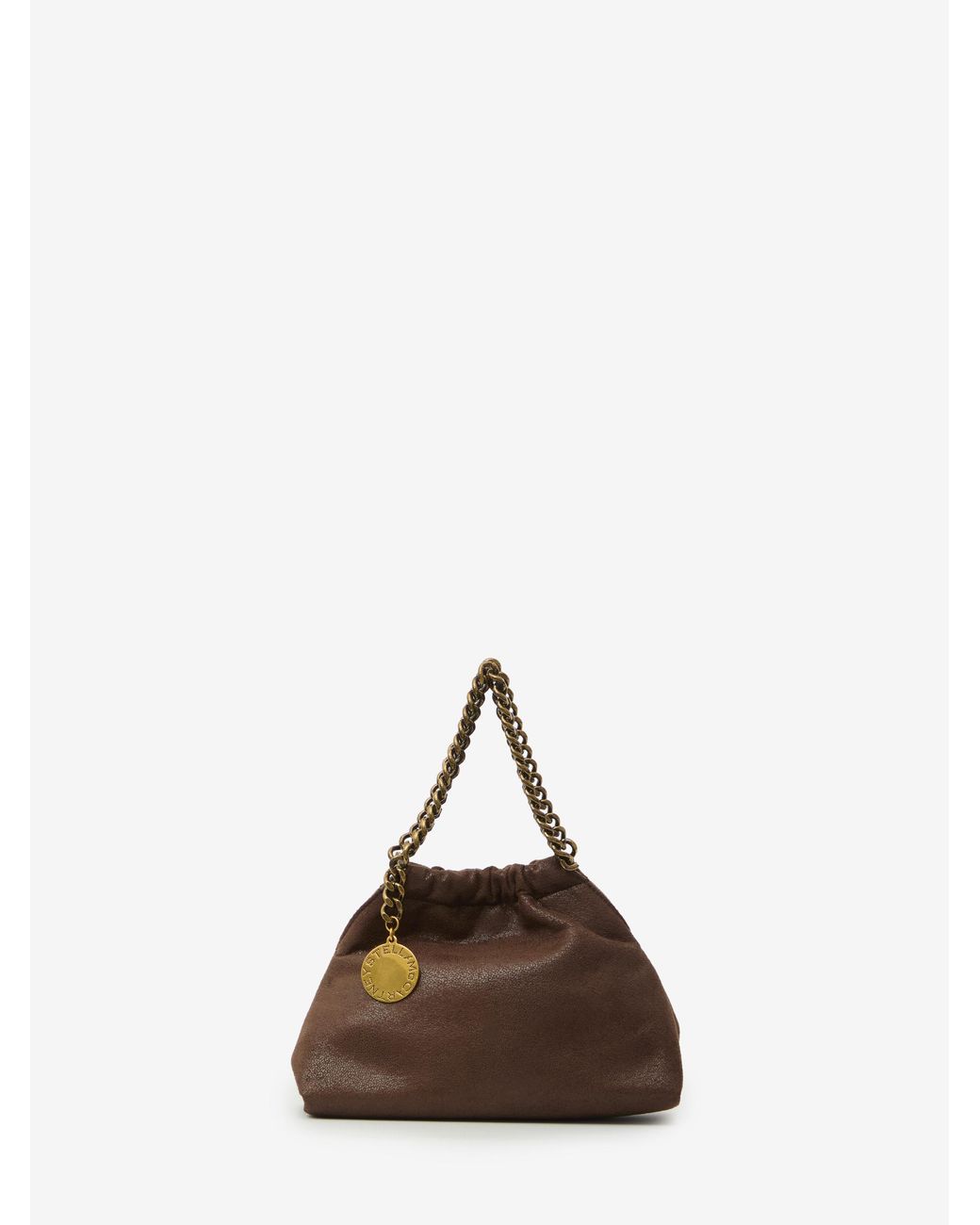 Stella McCartney Brown Falabella Mini Drawstring Bag