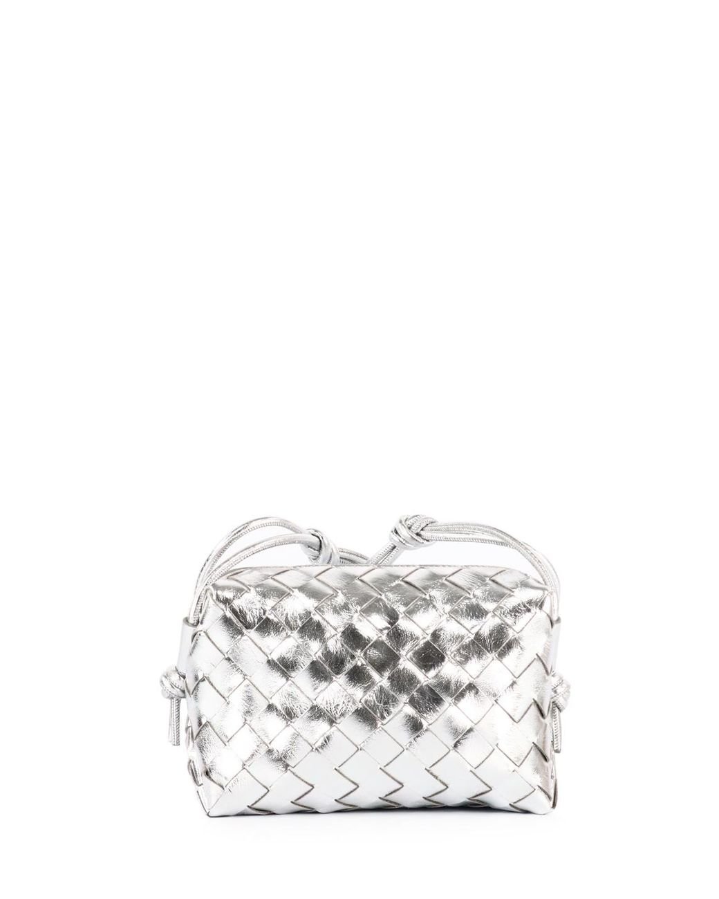 Silver 'Loop Mini' shoulder bag Bottega Veneta - IetpShops GB -  Великолепные босоножки bottega veneta