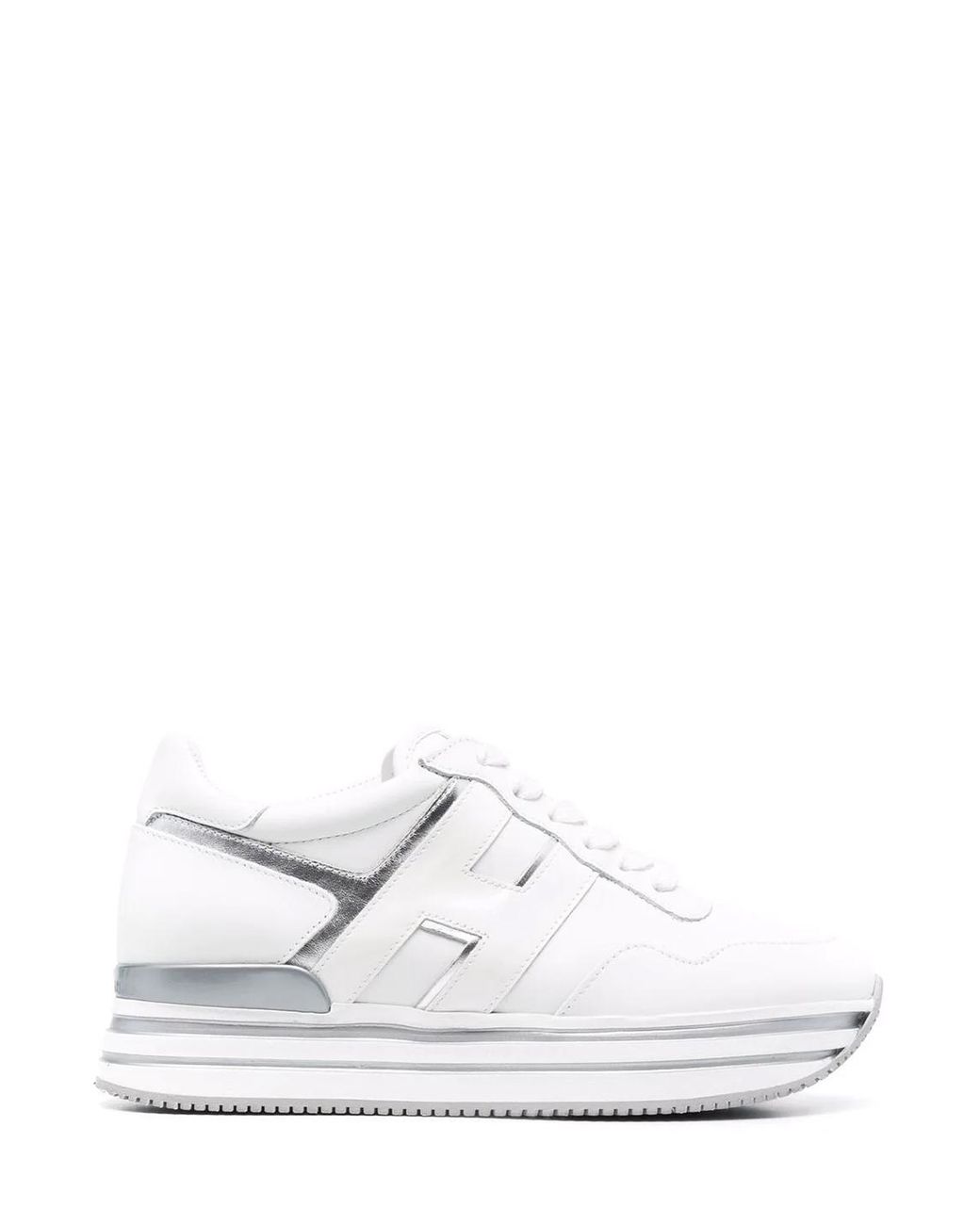 Hogan Leather Midi H222 Sneakers in White | Lyst