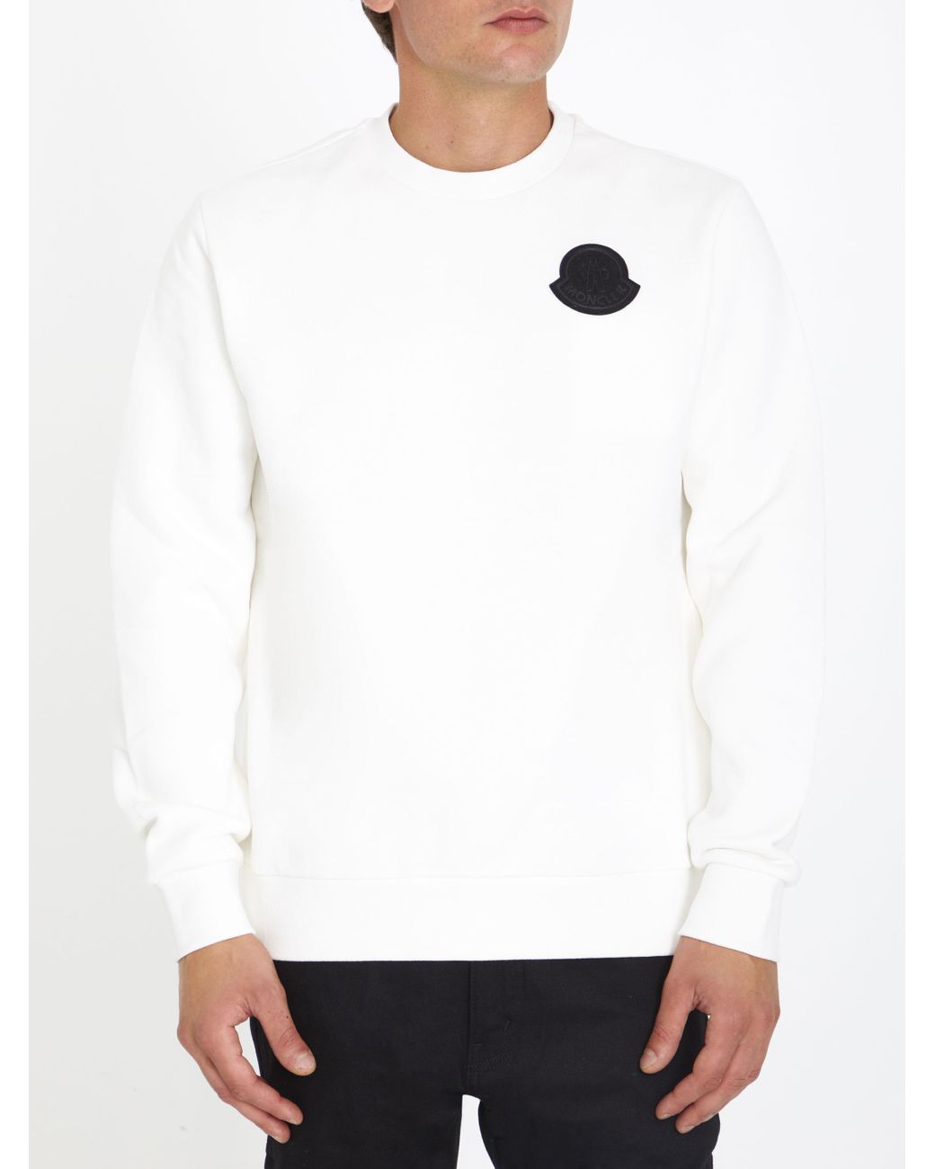 Moncler - Men - Logo-Appliquéd Cotton-jersey Sweatshirt White - L