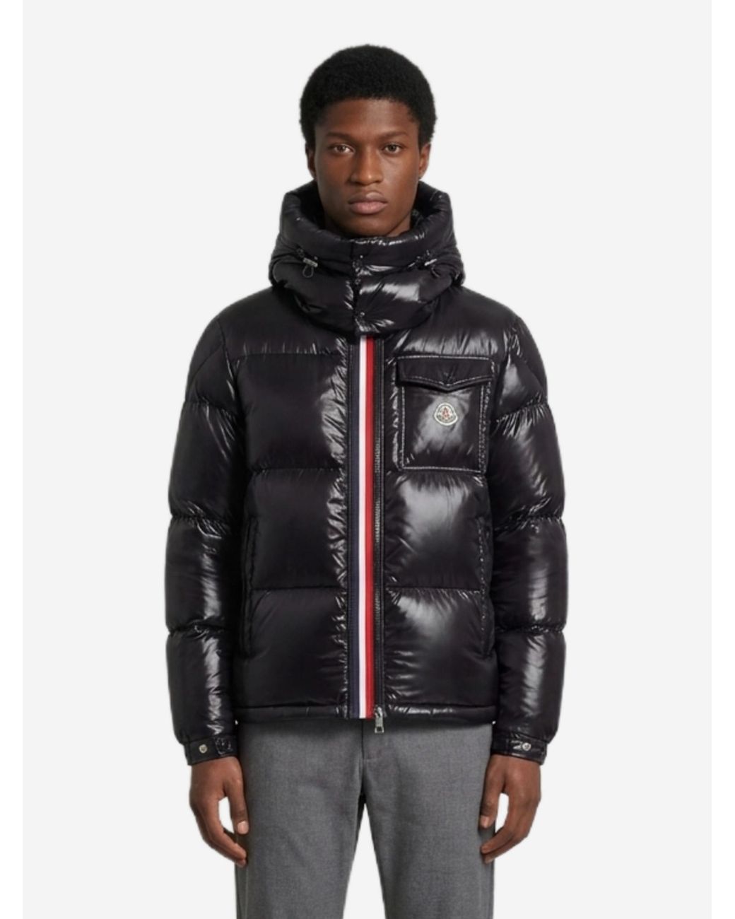 Moncler Black Short Down Jacket Montbeliard for men