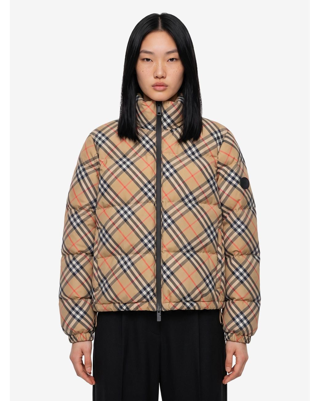 Burberry Natural Ambleside Check Puffer Jacket