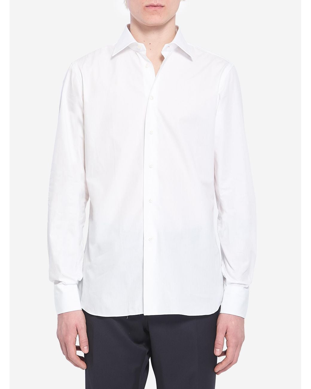 Borriello White Camicia Spaccanapoli for men