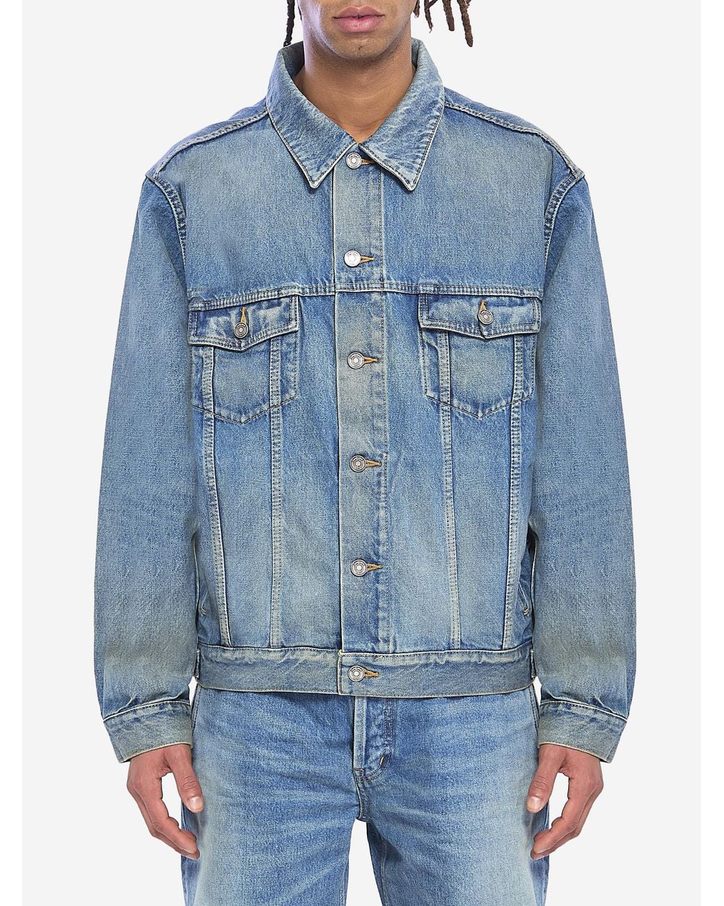 Saint Laurent Blue Trucker Jacket for men