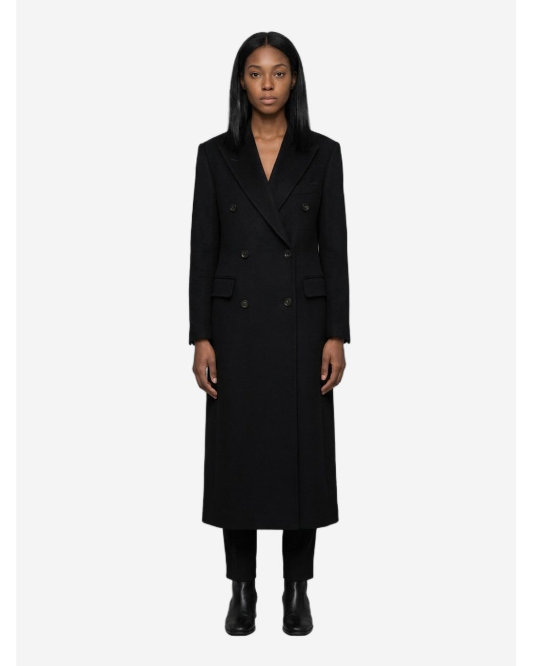 Tagliatore Black Caitlyn Doublebreasted Coat