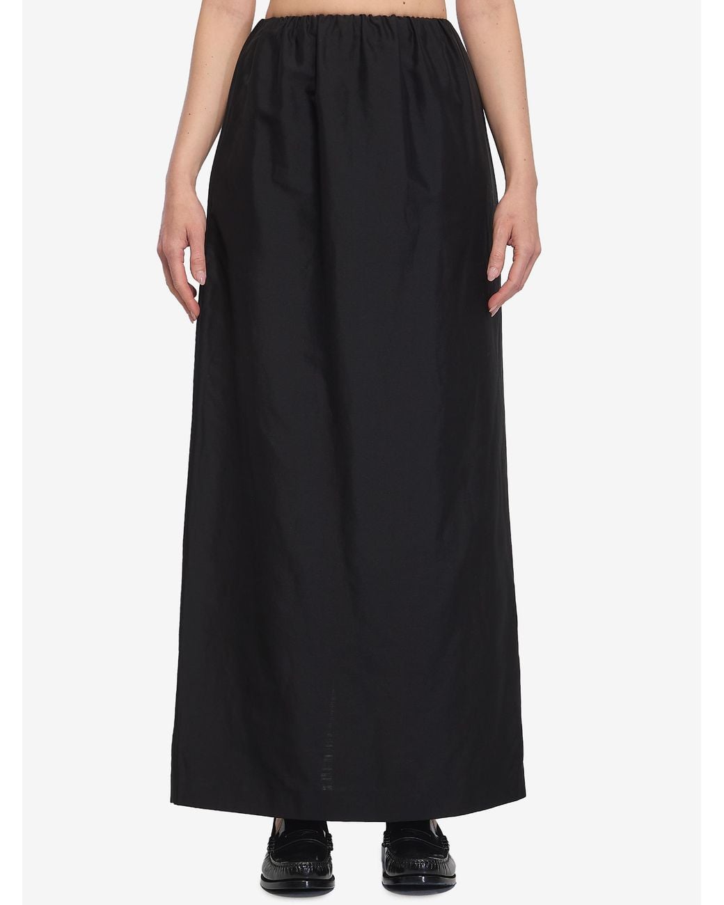 The Row Black Saul Long Skirt