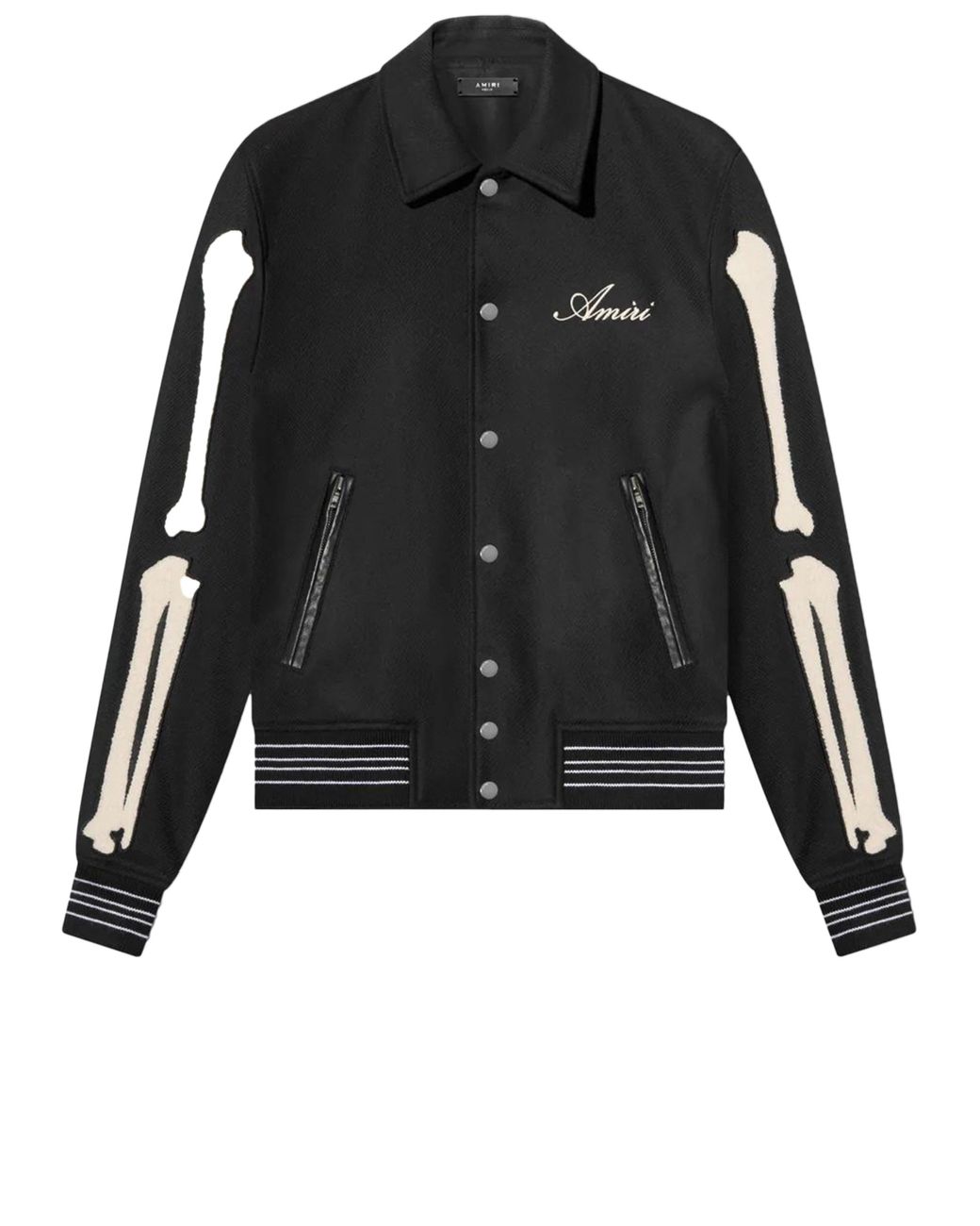 Amiri Bones Varsity Jacket in Black for Men | Lyst