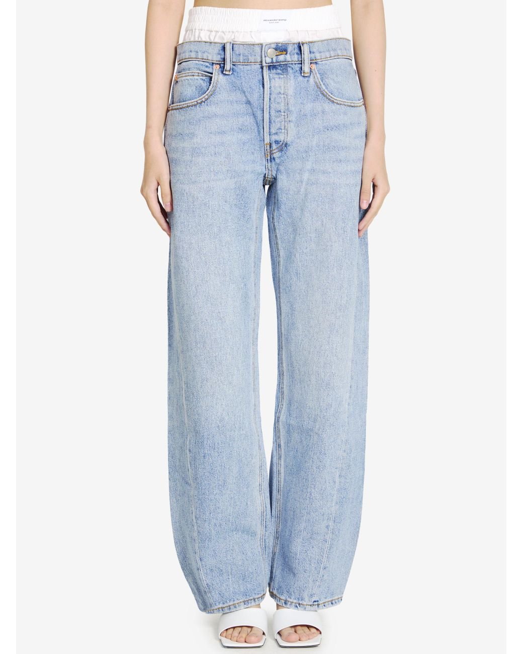 デニム・ジーパン Alexander Wang PRE-STYLED EZ JEAN W/ SPORTY UNDIE Alexander Wang Pre-styled Ez Jean With Sporty Undie in