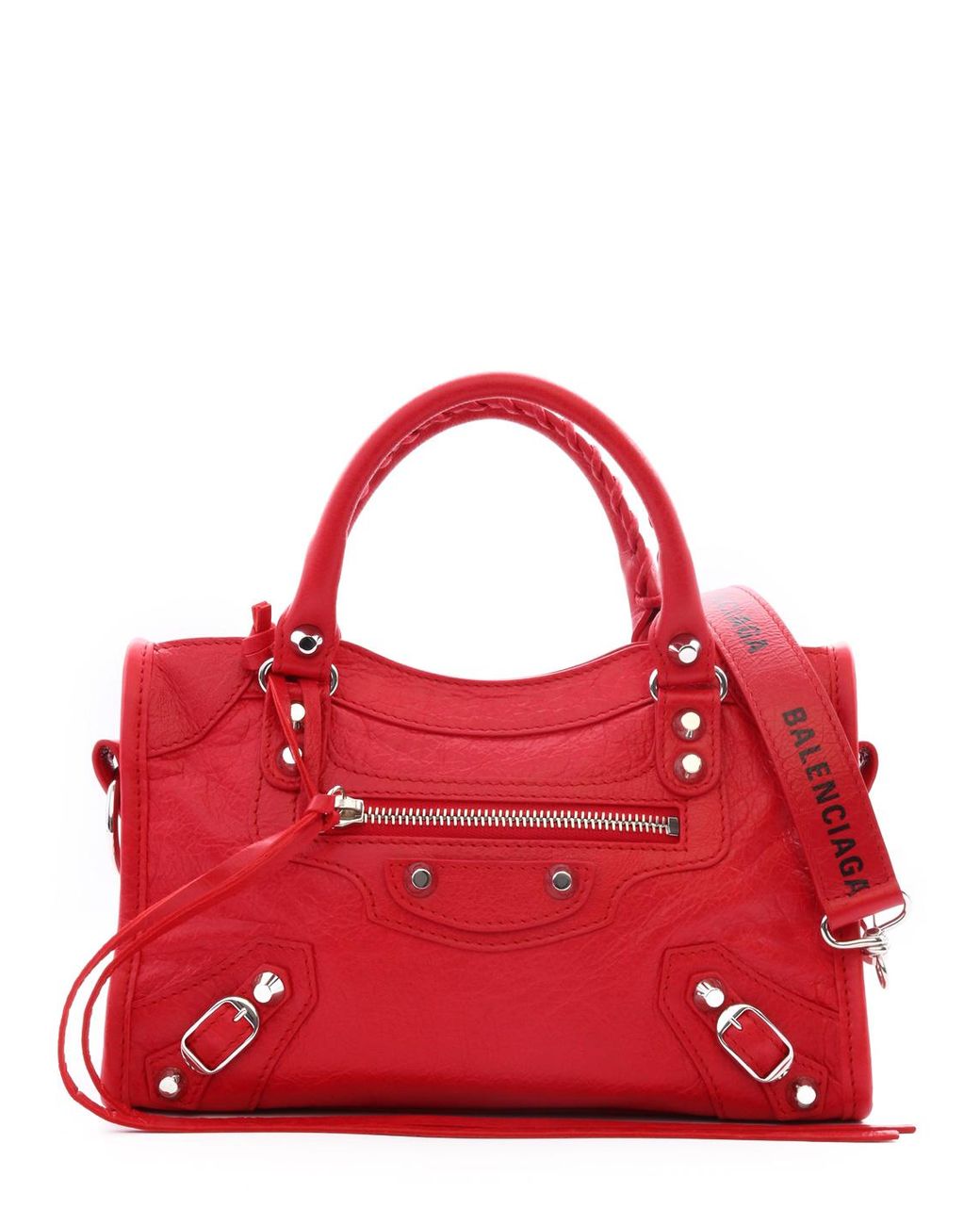 Borsa Mini City Classic Rossa di Balenciaga in Rosso Lyst