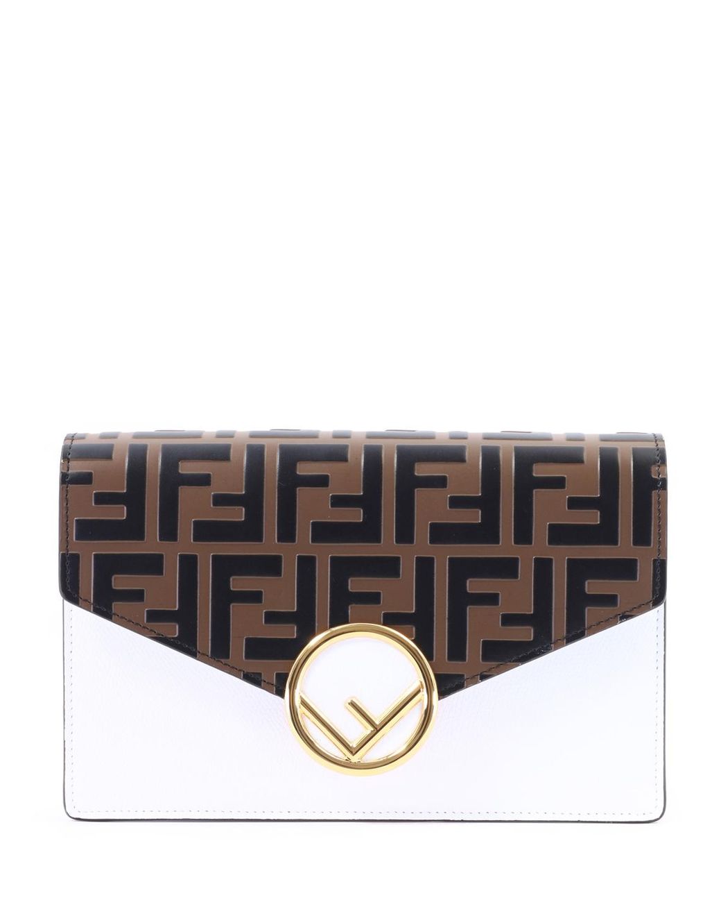 Fendi 'wallet On Chain' Crossbody Bag in White | Lyst