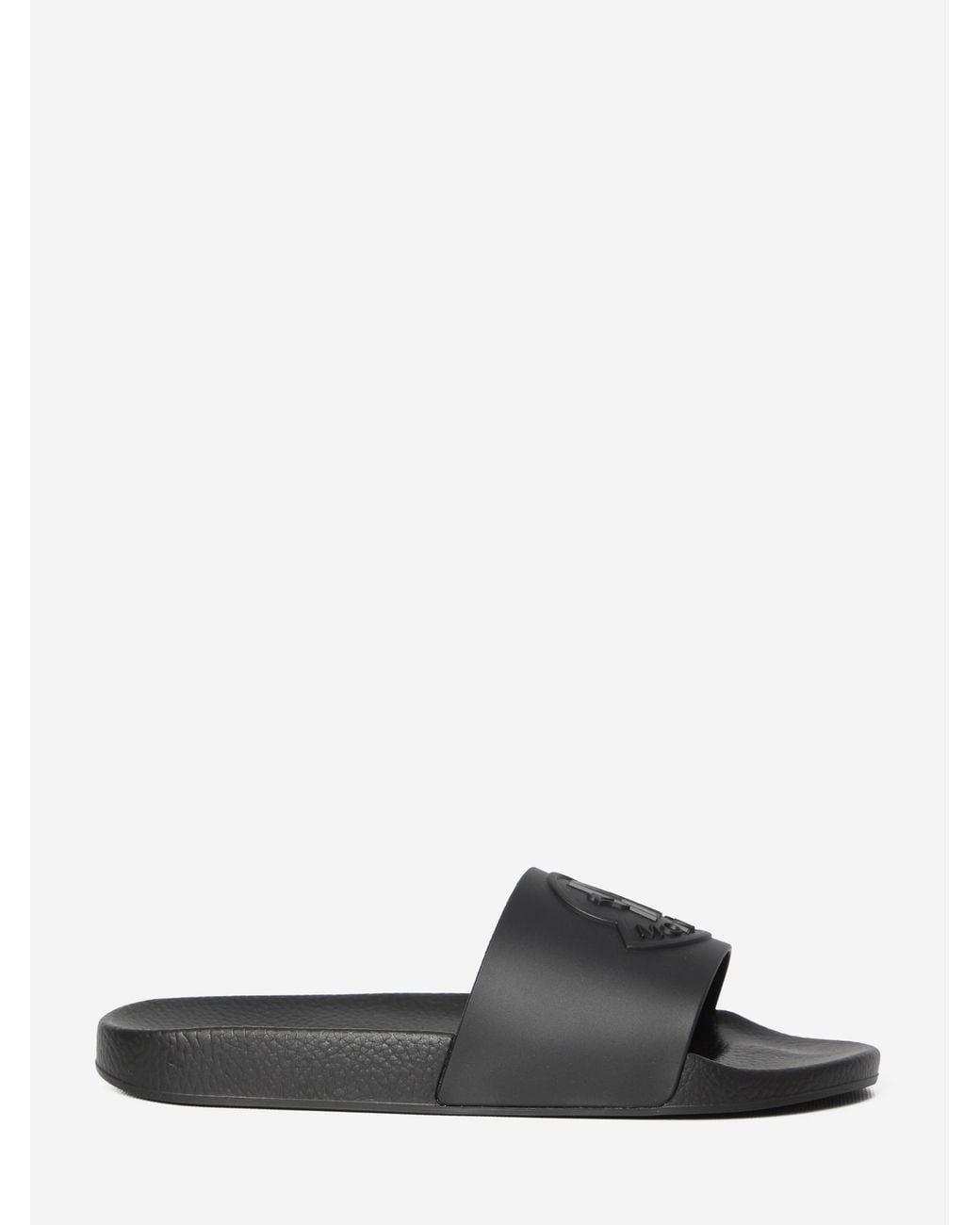 Moncler White Basile Rubber Slides for men