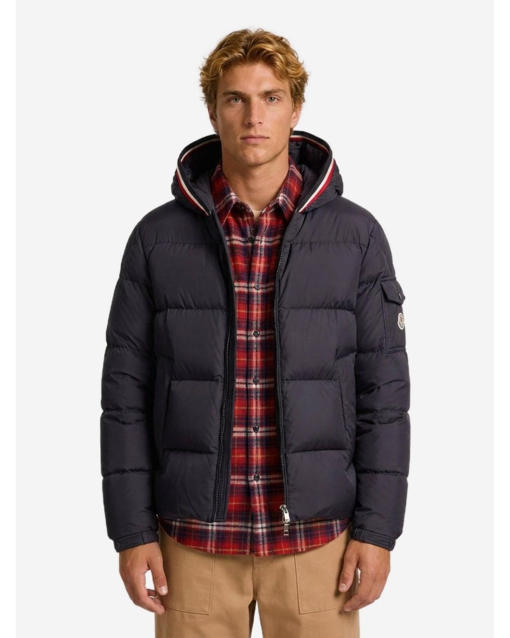 Moncler Blue Short Lacfroid Down Jacket for men