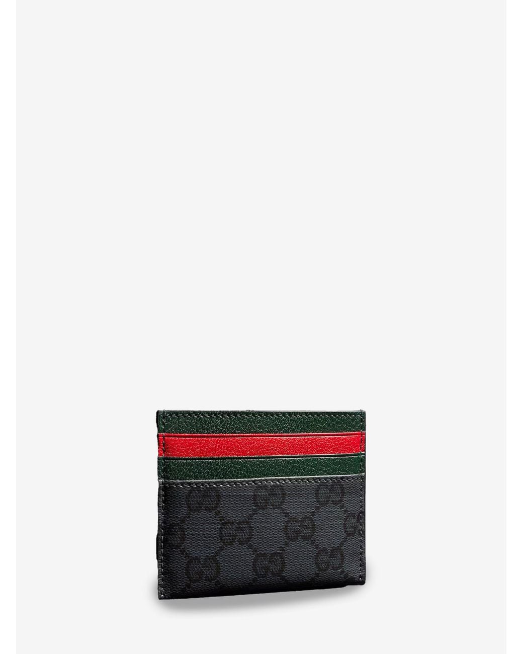 Gucci White Card Holder With Web Ribbon for men