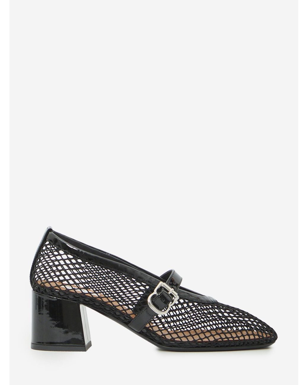 Alaïa Black Mesh Mary Jane Pumps