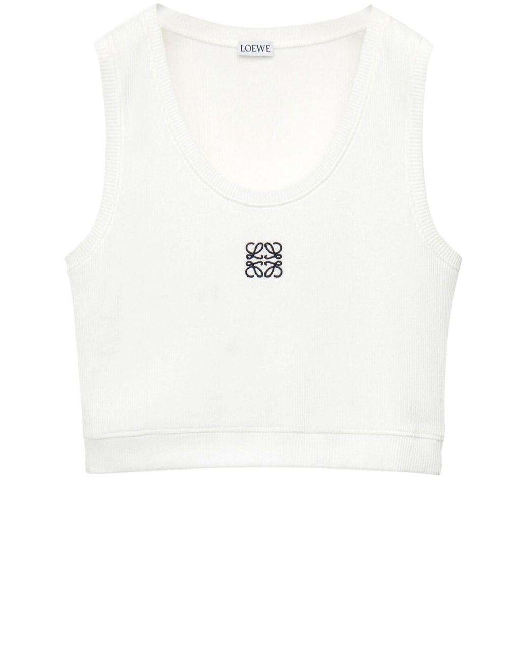 Loewe Crop Top With Logo in White | Lyst