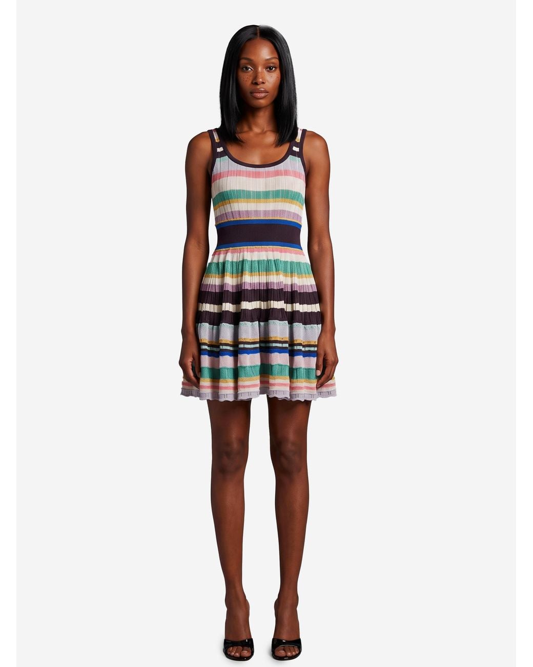 Alaïa White Multicolour Crinoline Mini Dress