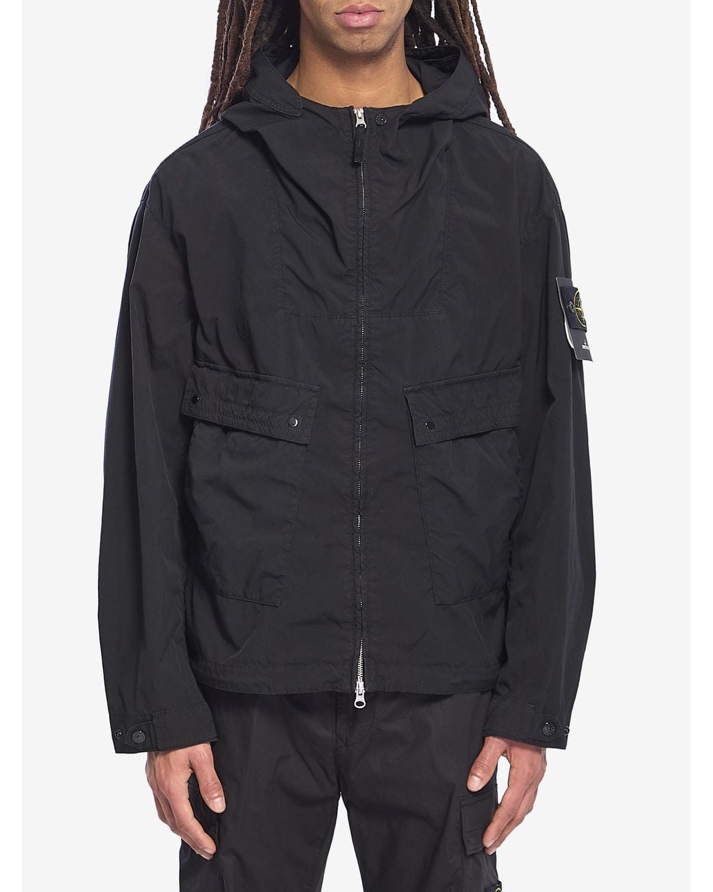 Stone Island Black Compact Touch Polytc Lightweight Jacket for men