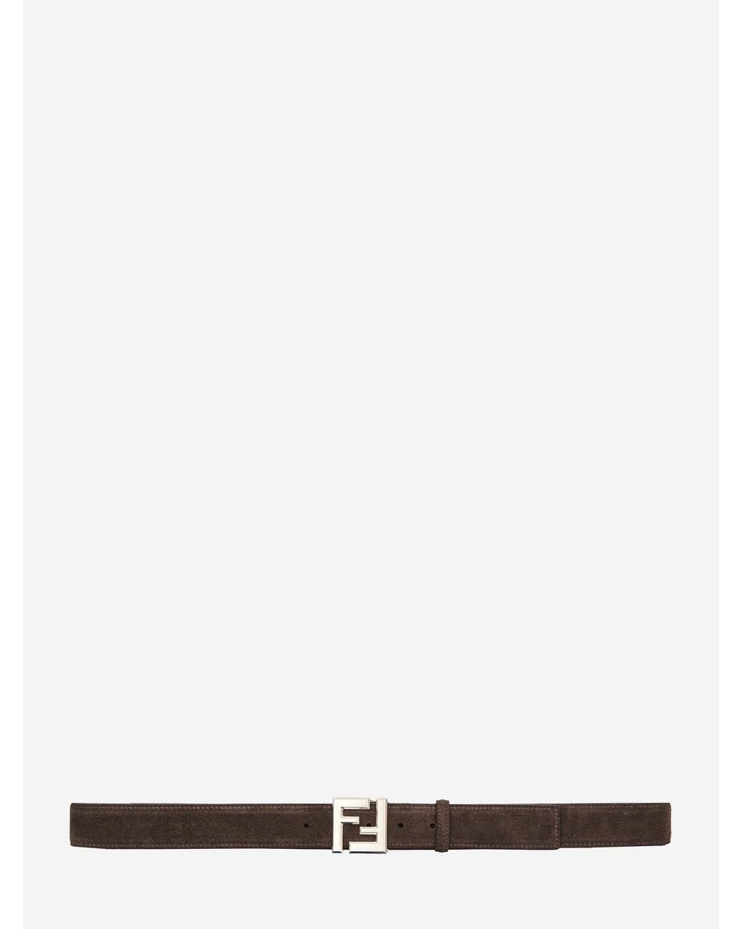 Fendi White Squared Ff Belt for men