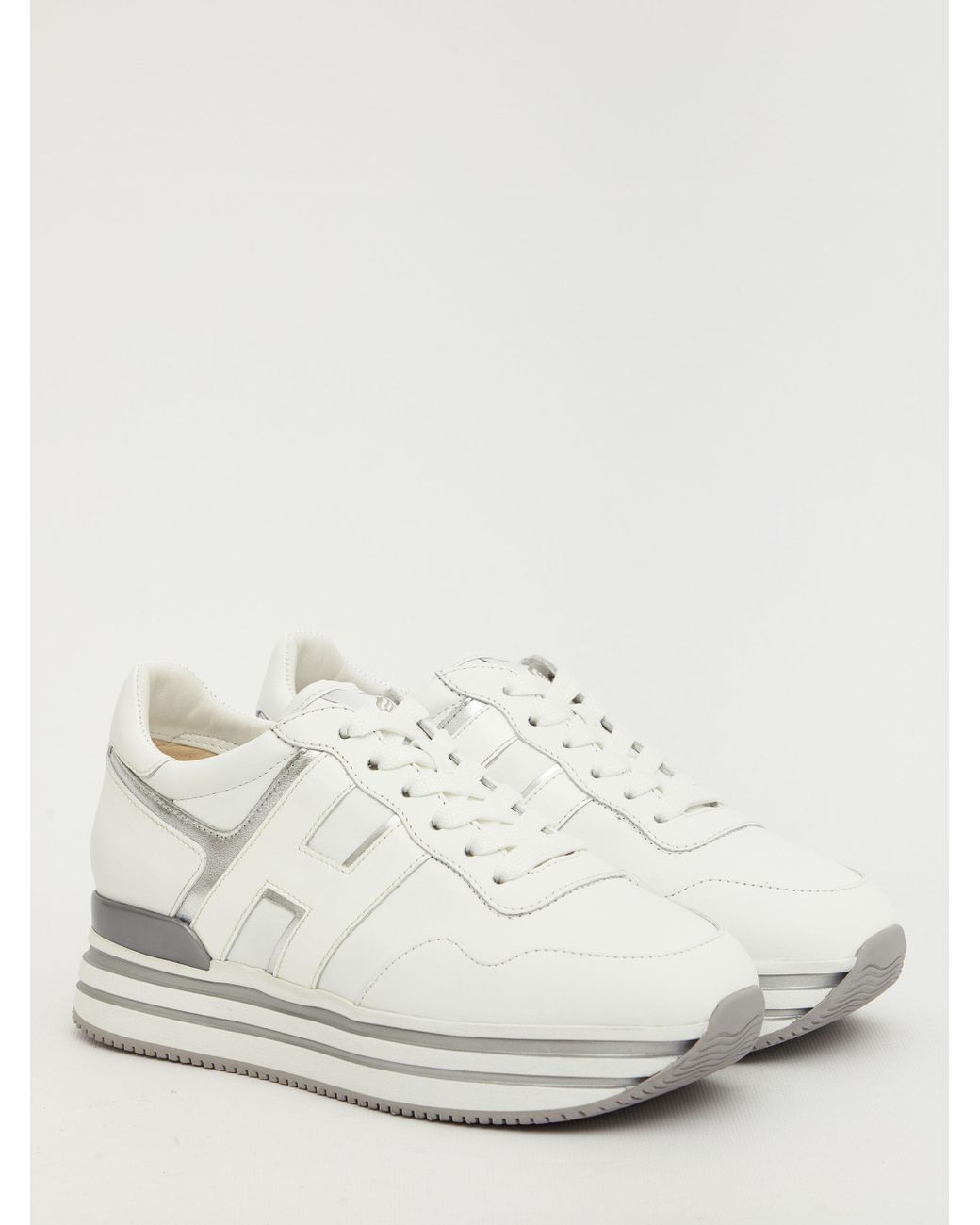 Sneakers midi platform bianche di Hogan in Bianco Lyst