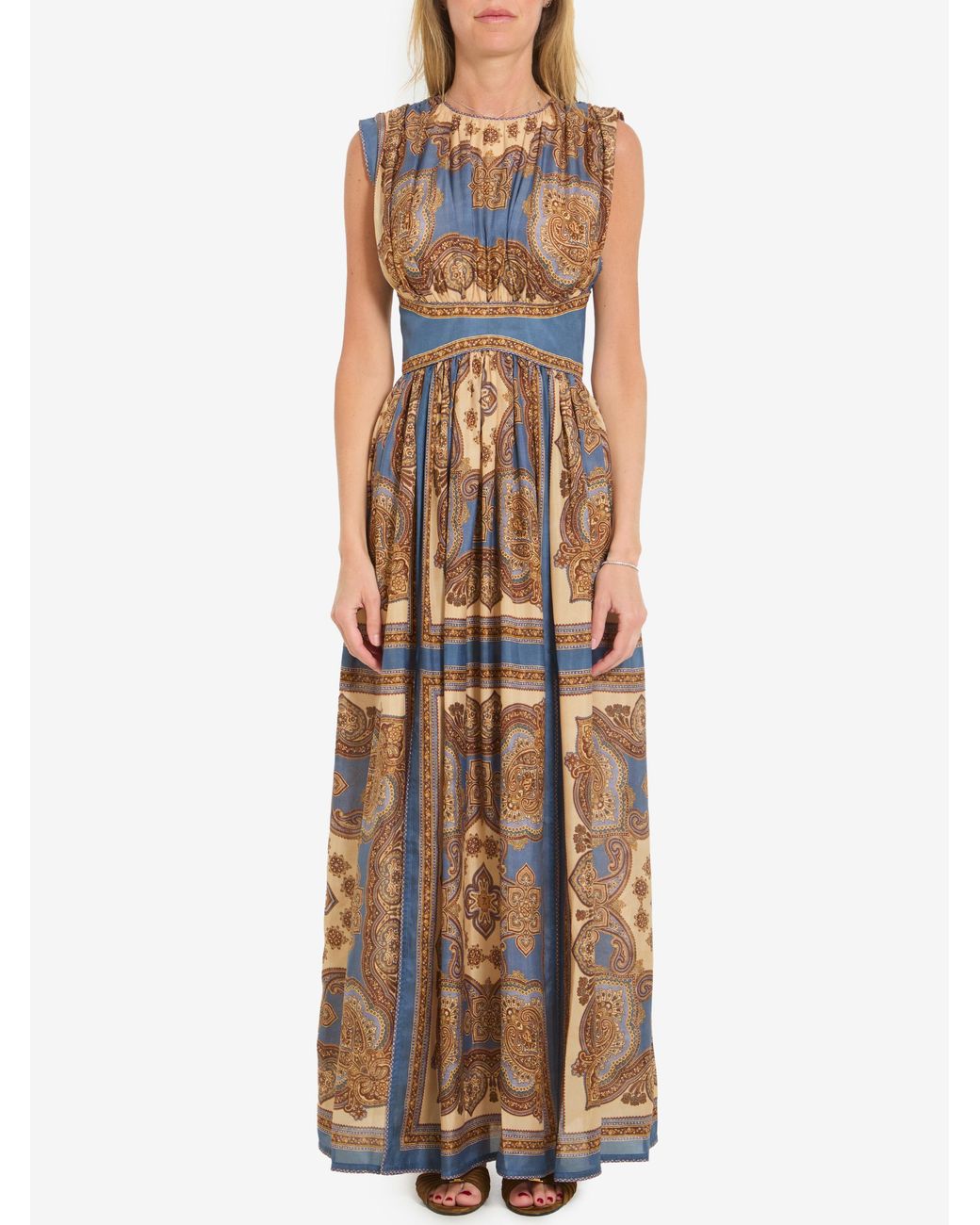 Zimmermann Multicolor Mahon Waisted Printed Maxi Dress