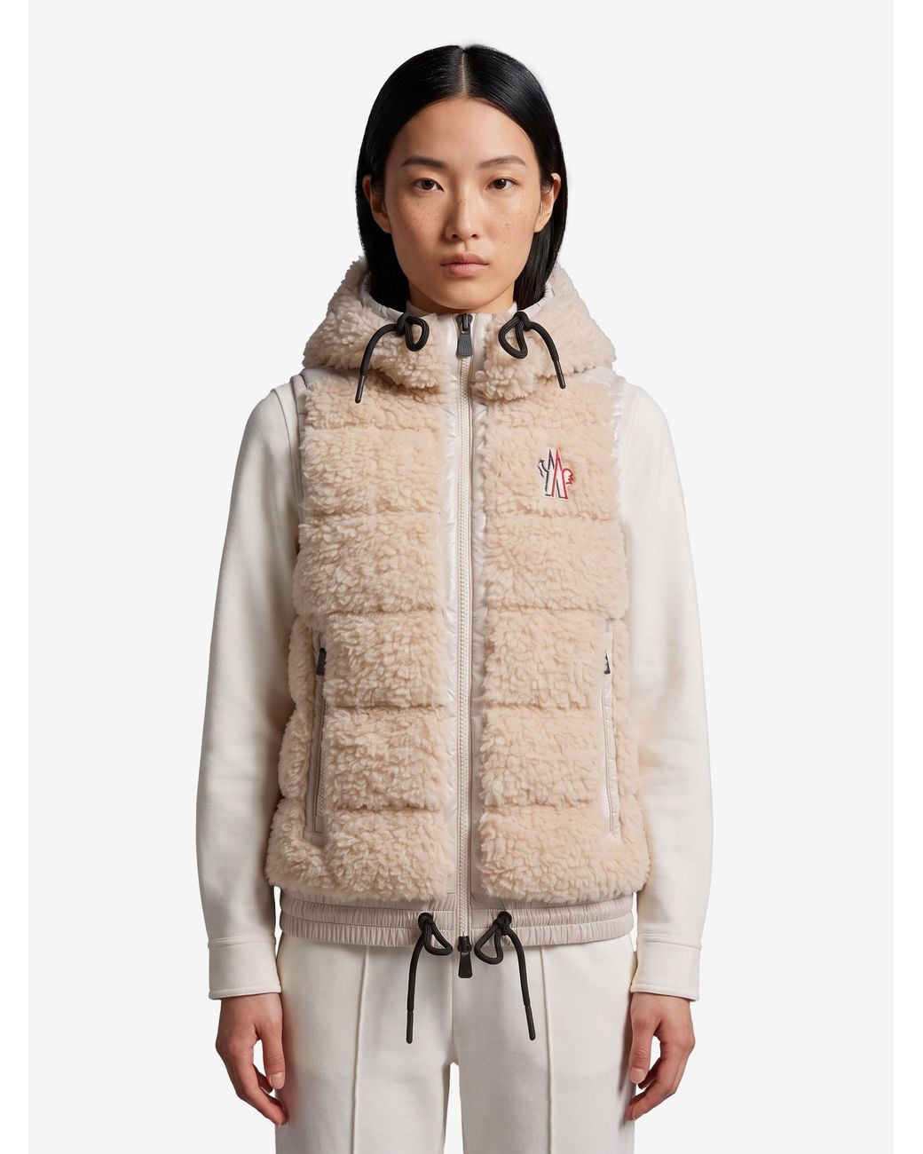 Moncler Natural Teddy Fleece Gilet