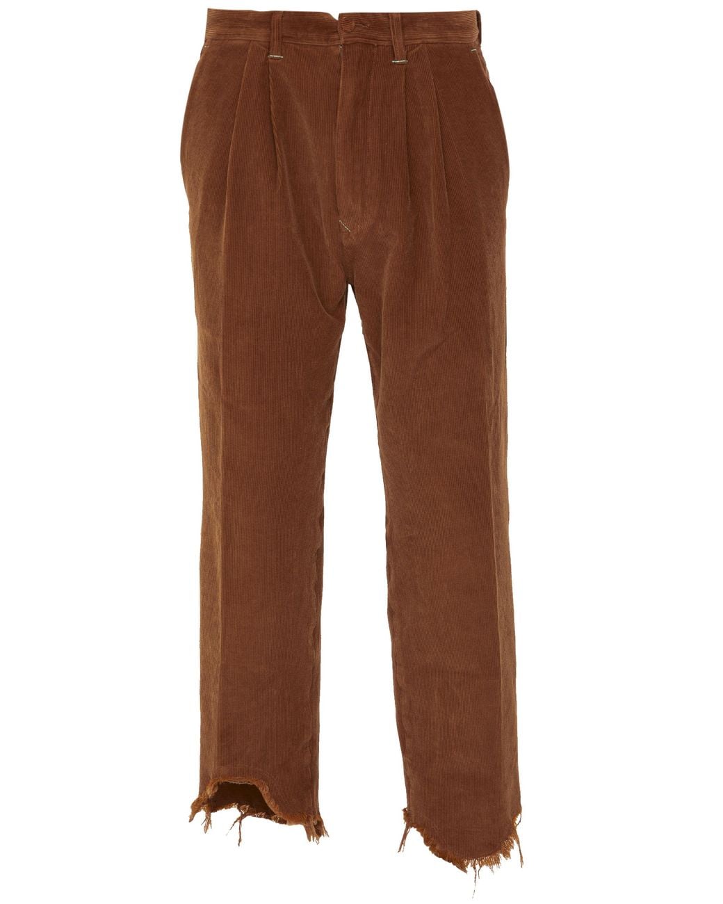 Incotex Brown Velvet Trousers for men