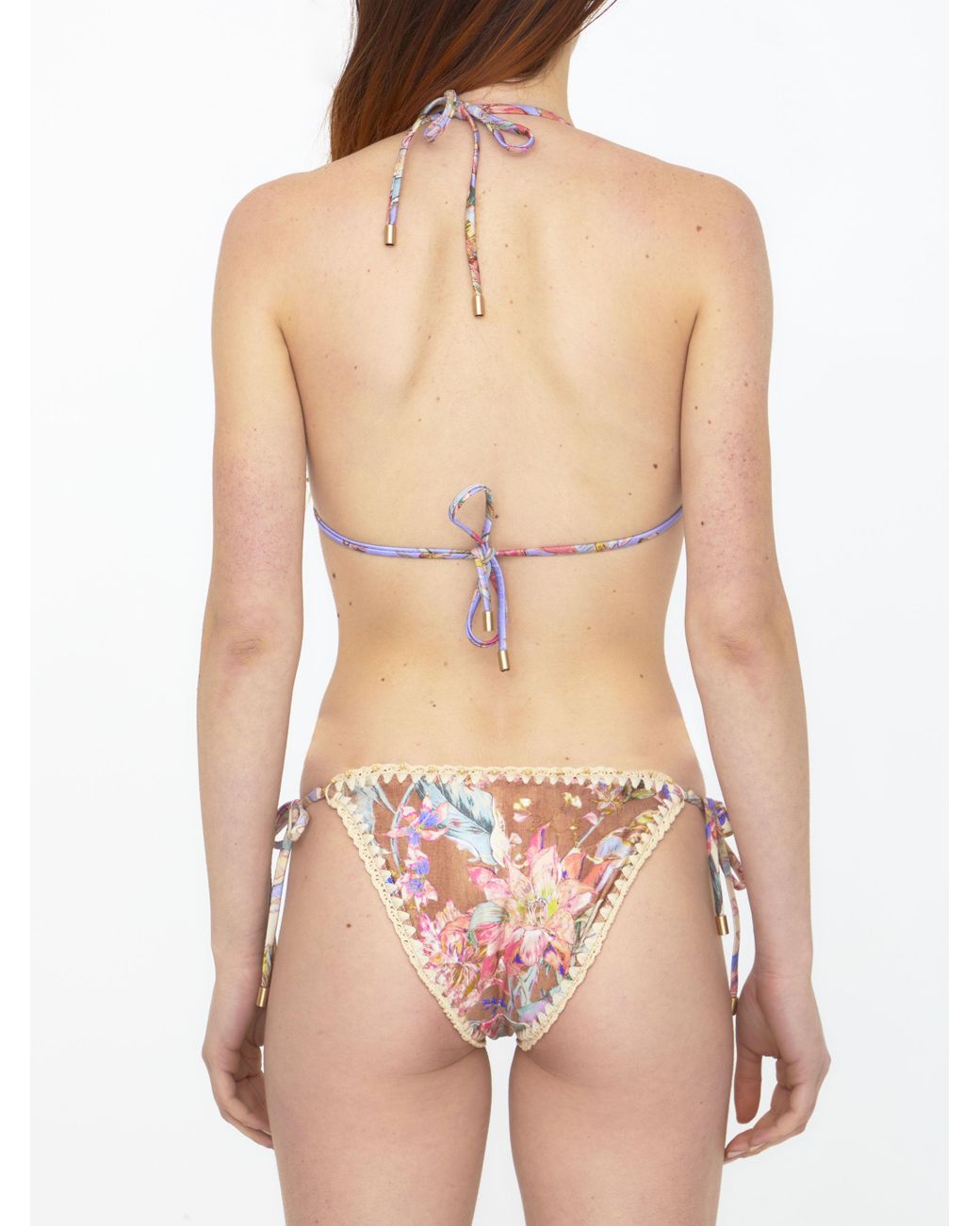 Zimmermann Cira Spliced Crochet Bikini in Pink | Lyst