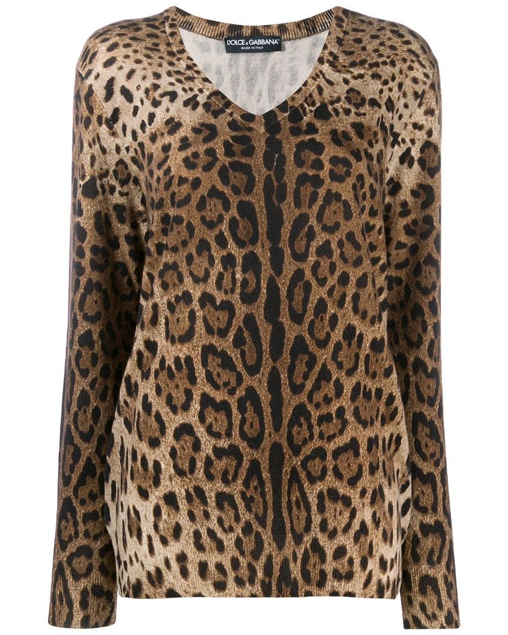 Dolce & Gabbana Wool Cashmere Sweater Leo in Brown - Lyst