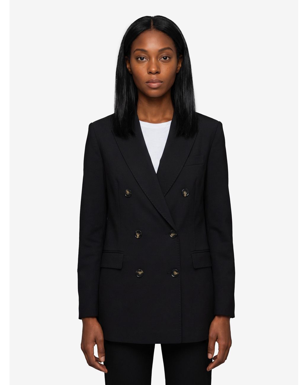 SUTTON NEW YORK Black Doublebreasted Jacket