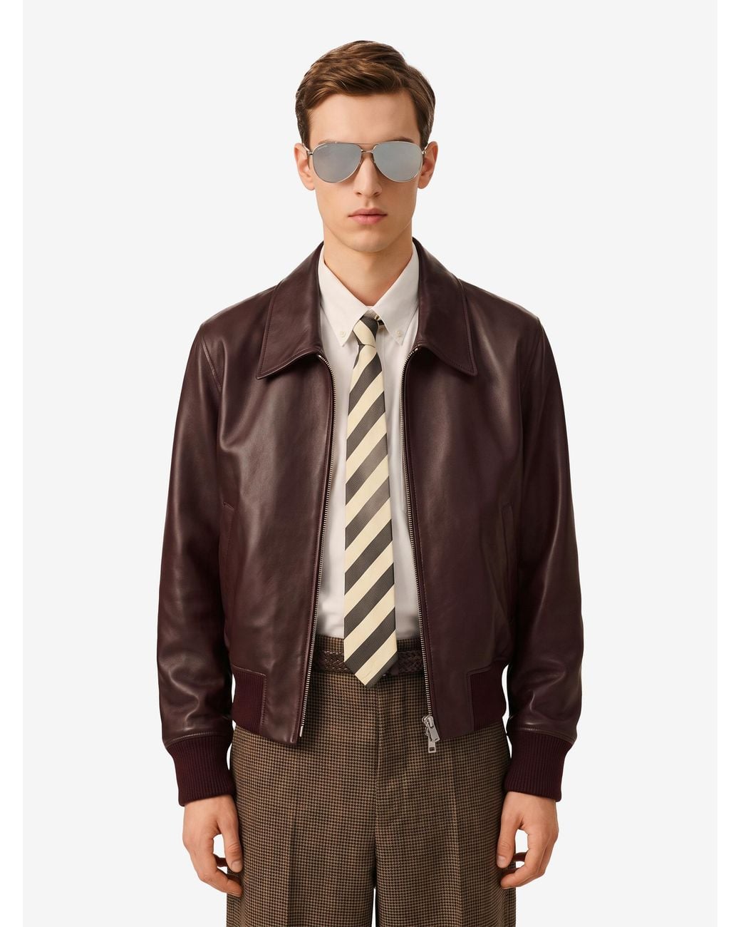 Giacca Con Zip di AMI in Brown da Uomo