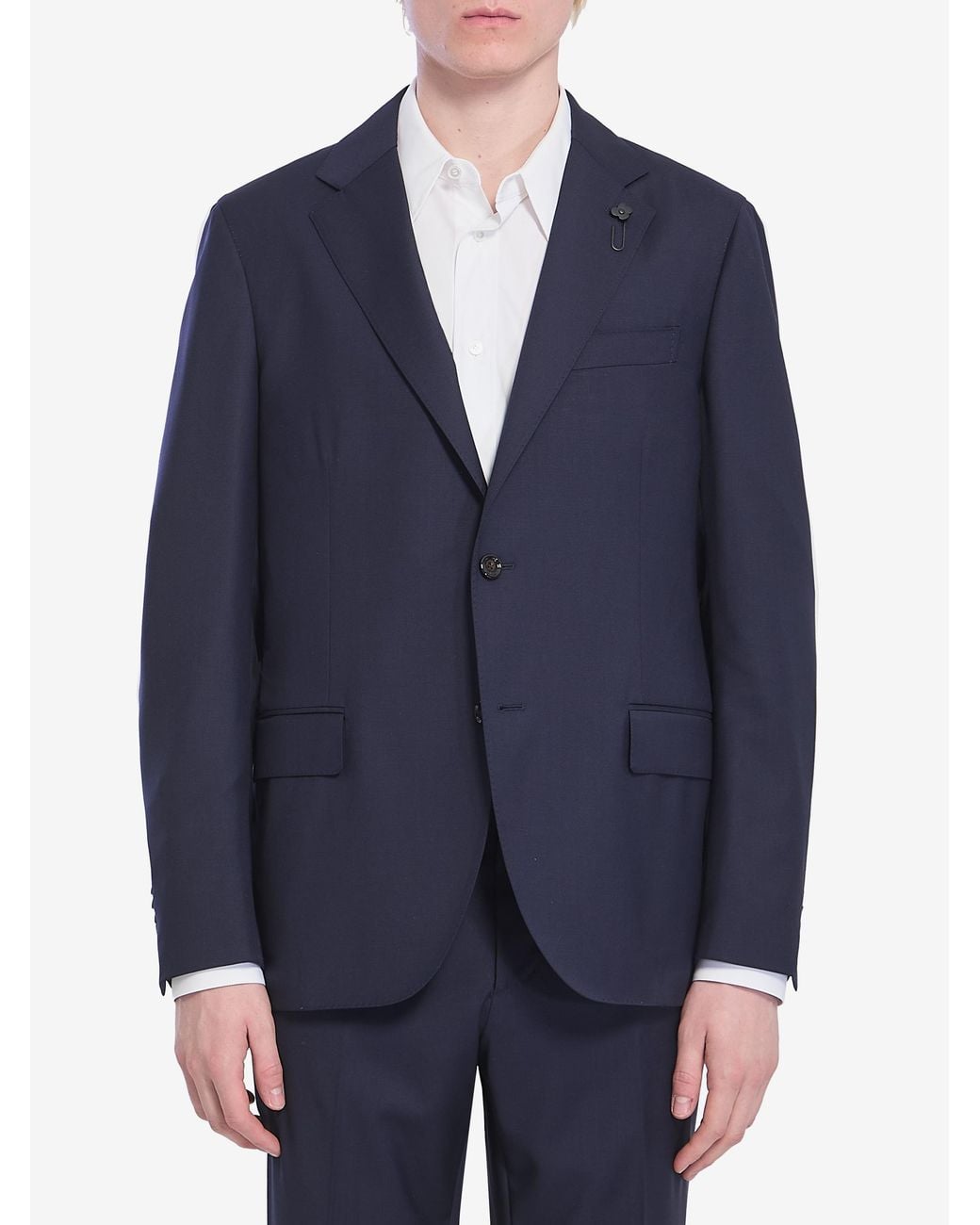 Lardini Blue Wool Twopiece Suit for men