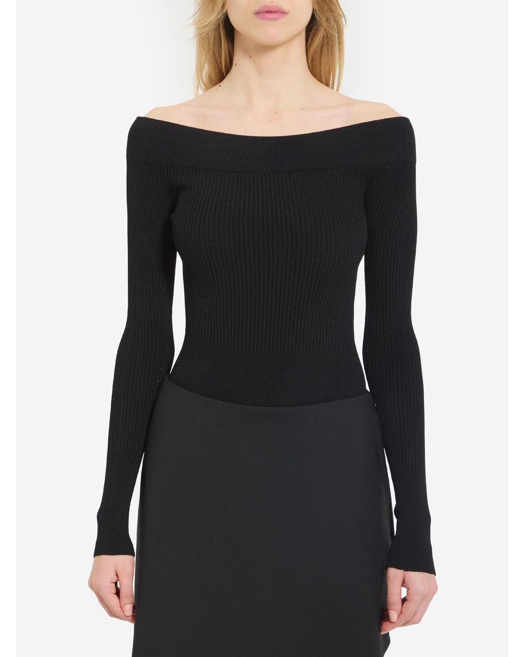 Alaïa Black Ribbed Knit Shaping Body