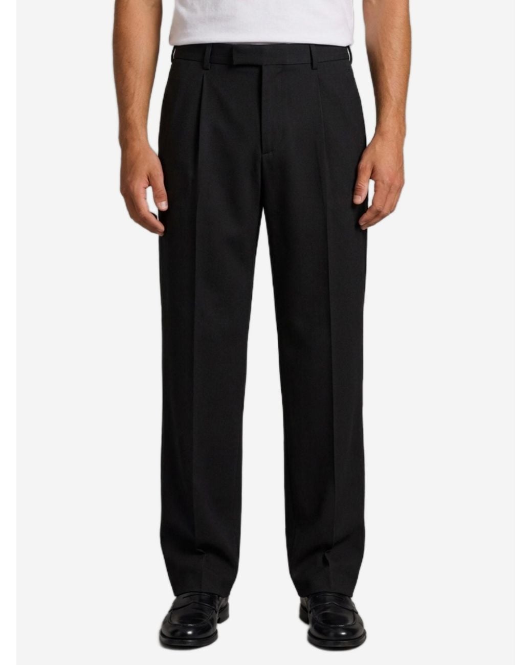 Saint Laurent Black Fluid Trousers for men