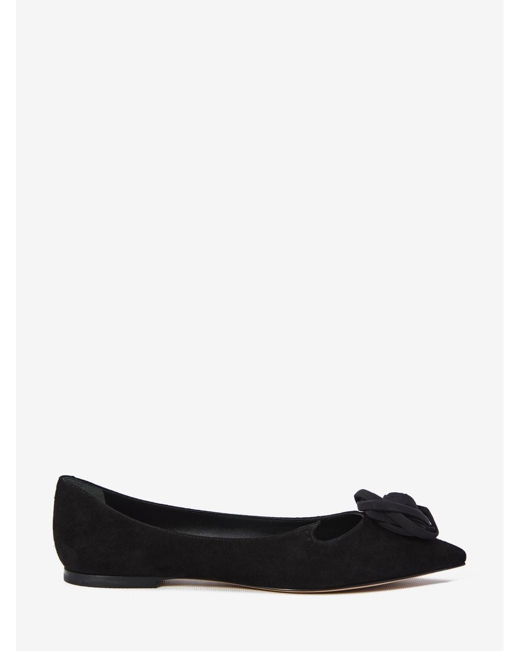Roger Vivier Black I Love Vivier Ballerinas With Rose
